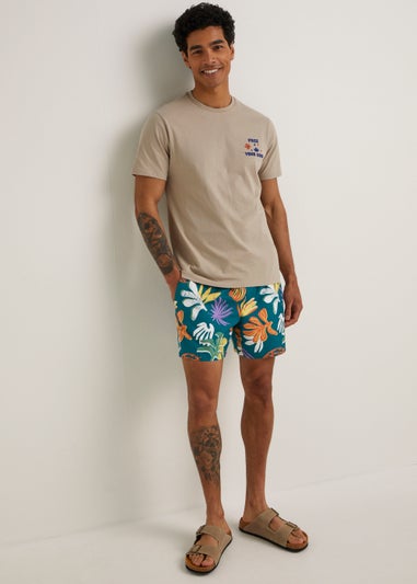 Green Tropical Swim Shorts