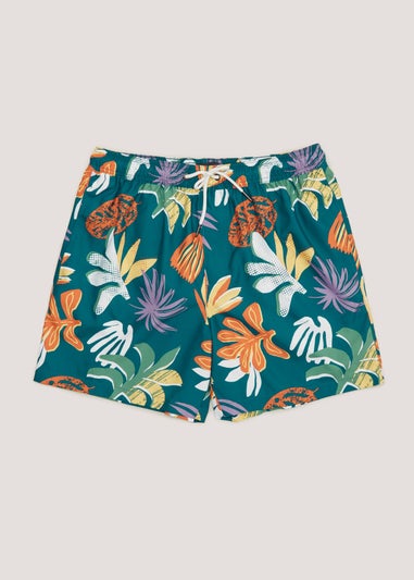 Green Tropical Swim Shorts