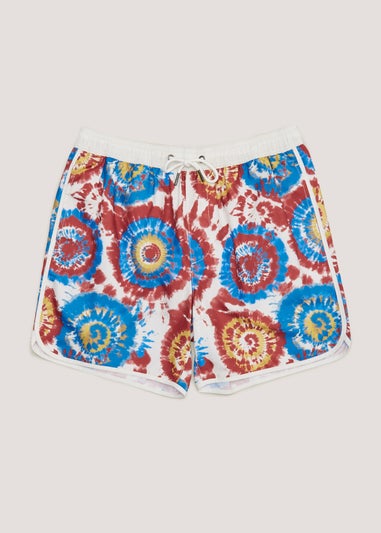 Red Tie Dye Swim Shorts