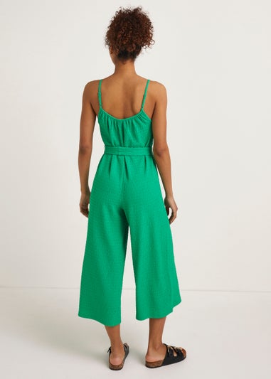 Green Crinkle Jumpsuit
