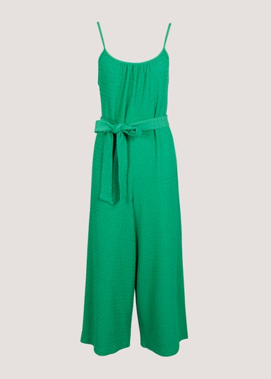 Green Crinkle Jumpsuit