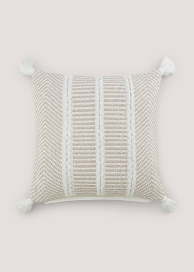 Natural Rope Tassel Cushion (43cm x 43cm)