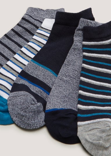 5 Pack Navy Trainer Socks