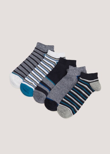 5 Pack Navy Trainer Socks