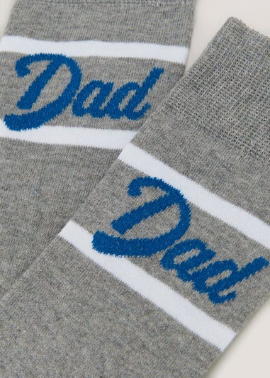 Grey Dad Print Socks