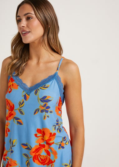 Blue Floral Soft Touch Short Pyjama Set