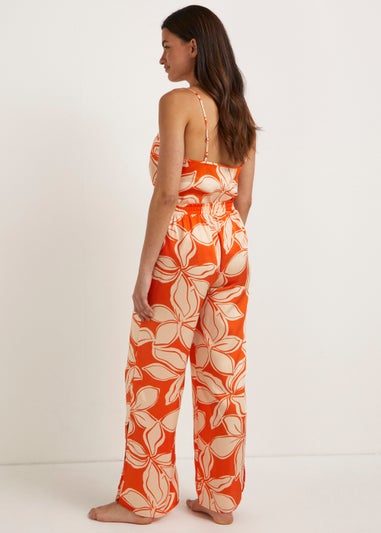 Orange Floral Pyjama Bottoms