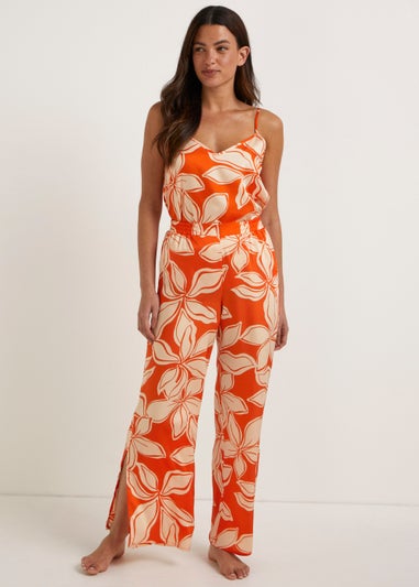 Orange Floral Pyjama Bottoms