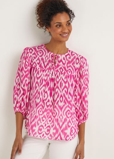 Pink Aztec Blouse