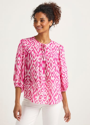 Pink Aztec Blouse