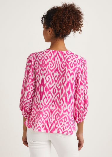 Pink Aztec Blouse