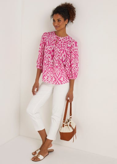 Pink Aztec Blouse
