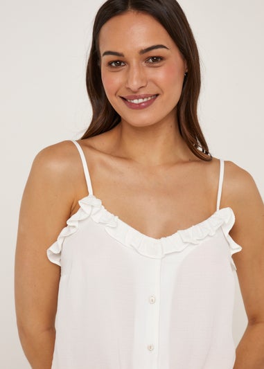 White Tie Front Cami Top