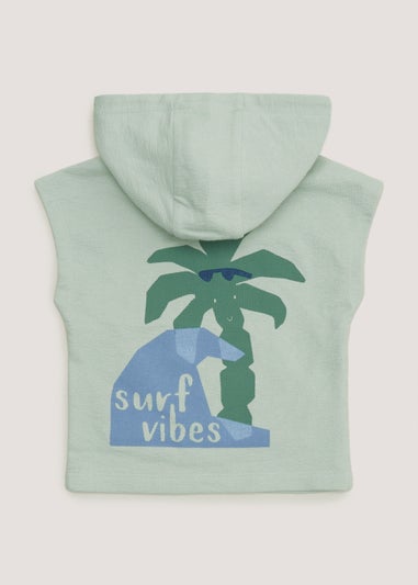 Boys Sage Sleeveless Hoodie & Shorts Set (9mths-6yrs)