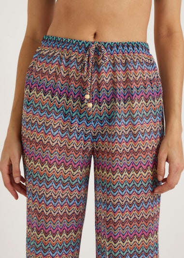 Multicoloured Print Trousers