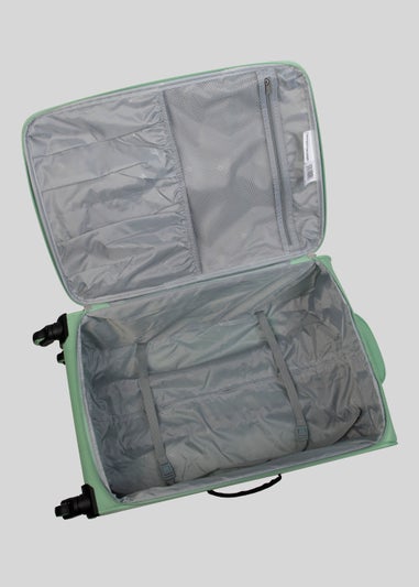 IT Luggage Green Soft Shell Suitcase