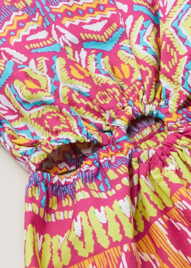 Girls Multicoloured Aztec Ring Dress (4-13yrs)