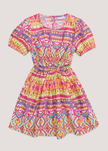 Girls Multicoloured Aztec Ring Dress (4-13yrs)