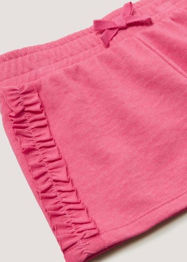 Girls Hot Pink Frill Shorts (4-13yrs)