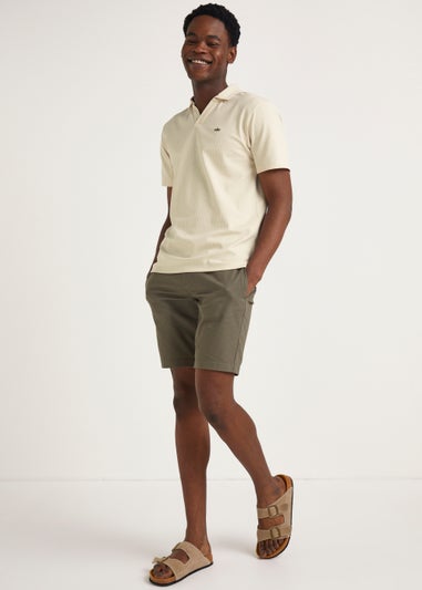 Stone Ribbed Polo Shirt