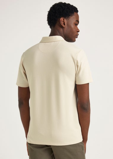Stone Ribbed Polo Shirt