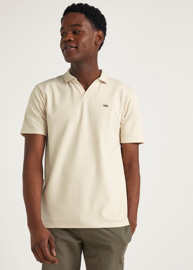 Stone Ribbed Polo Shirt