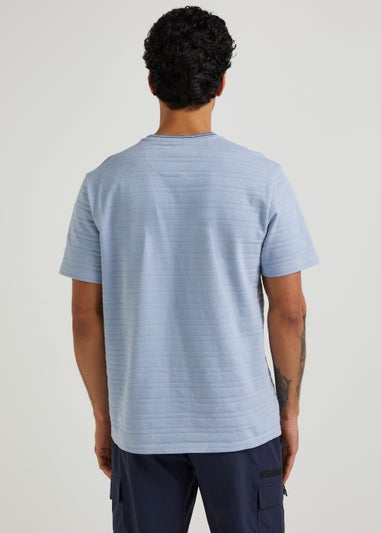 Blue Stripe Knitted T-Shirt