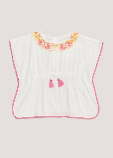 Girls White Kaftan (9mths-6yrs)