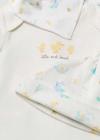 Baby 4 Piece Yellow Duck Layette Set (Tiny Baby-12mths)