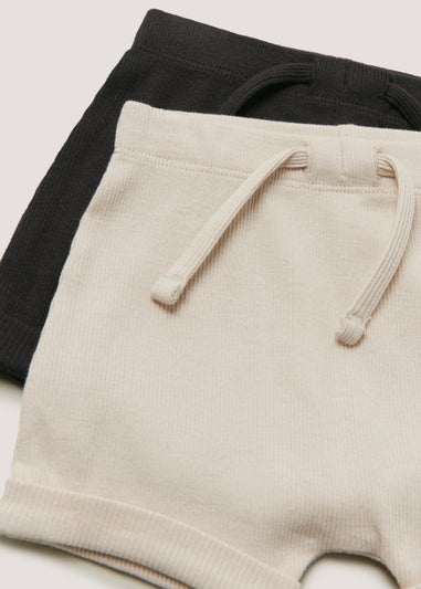 Baby 2 Pack Charcoal Runner Shorts (Newborn-23mths)