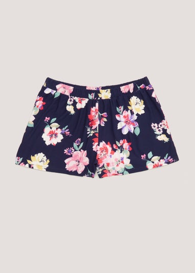 Navy Floral Pyjama Shorts