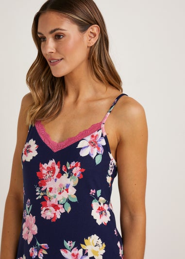Navy Floral Chemise