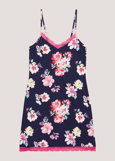 Navy Floral Chemise