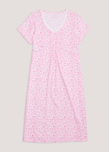 Pink Leopard Print Lace Nightie