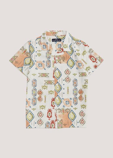 Boys Mini Me Multicoloured Aztec Shirt (4-13yrs)