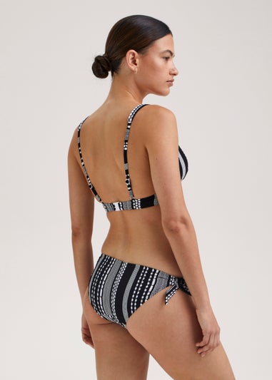 Black & White Jacquard Bikini Bottoms