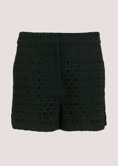 Et Vous Black Schiffli Co-Ord Shorts