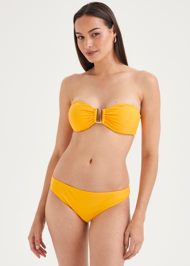 Et Vous Yellow Trim Bandeau Bikini Top