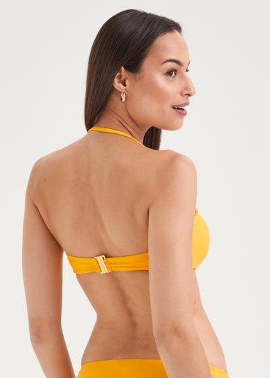 Et Vous Yellow Trim Bandeau Bikini Top