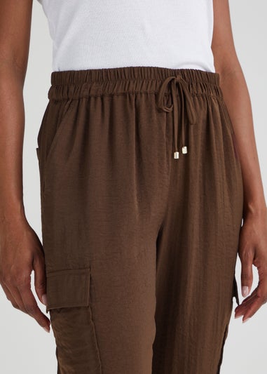 Brown Cargo Joggers