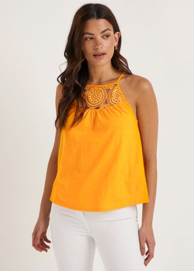 Papaya Petite White Schiffley Vest Top