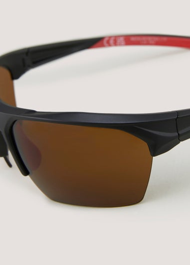 Black Wrap Sports Sunglasses