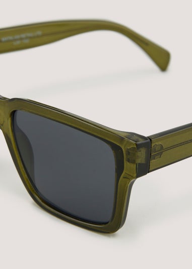 Green Reflective Lens Sunglasses