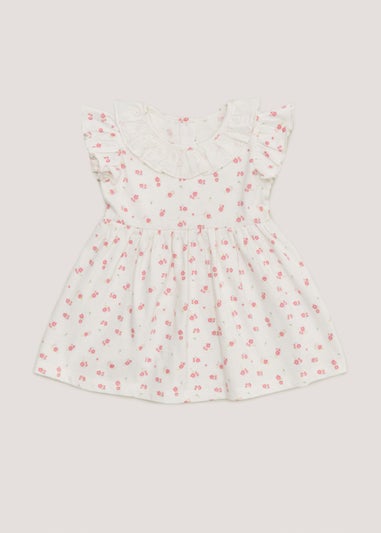 Baby Cream Floral Jersey Dress (Newborn-23mths)