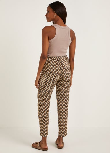 Multicoloured Zigzag Tapered Trousers