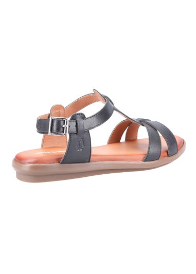 Hush Puppies Kate Black T-Bar Sandals