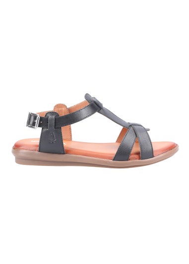 Hush Puppies Kate Black T-Bar Sandals