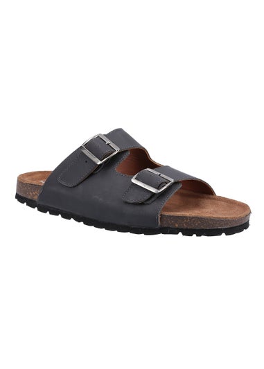 Hush Puppies Nash Black Sliders