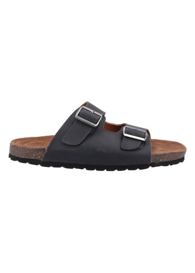 Hush Puppies Nash Black Sliders