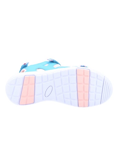 Girls Hush Puppies Lilly Blue Quarter Strap Sandals (Younger 10-Older 2)